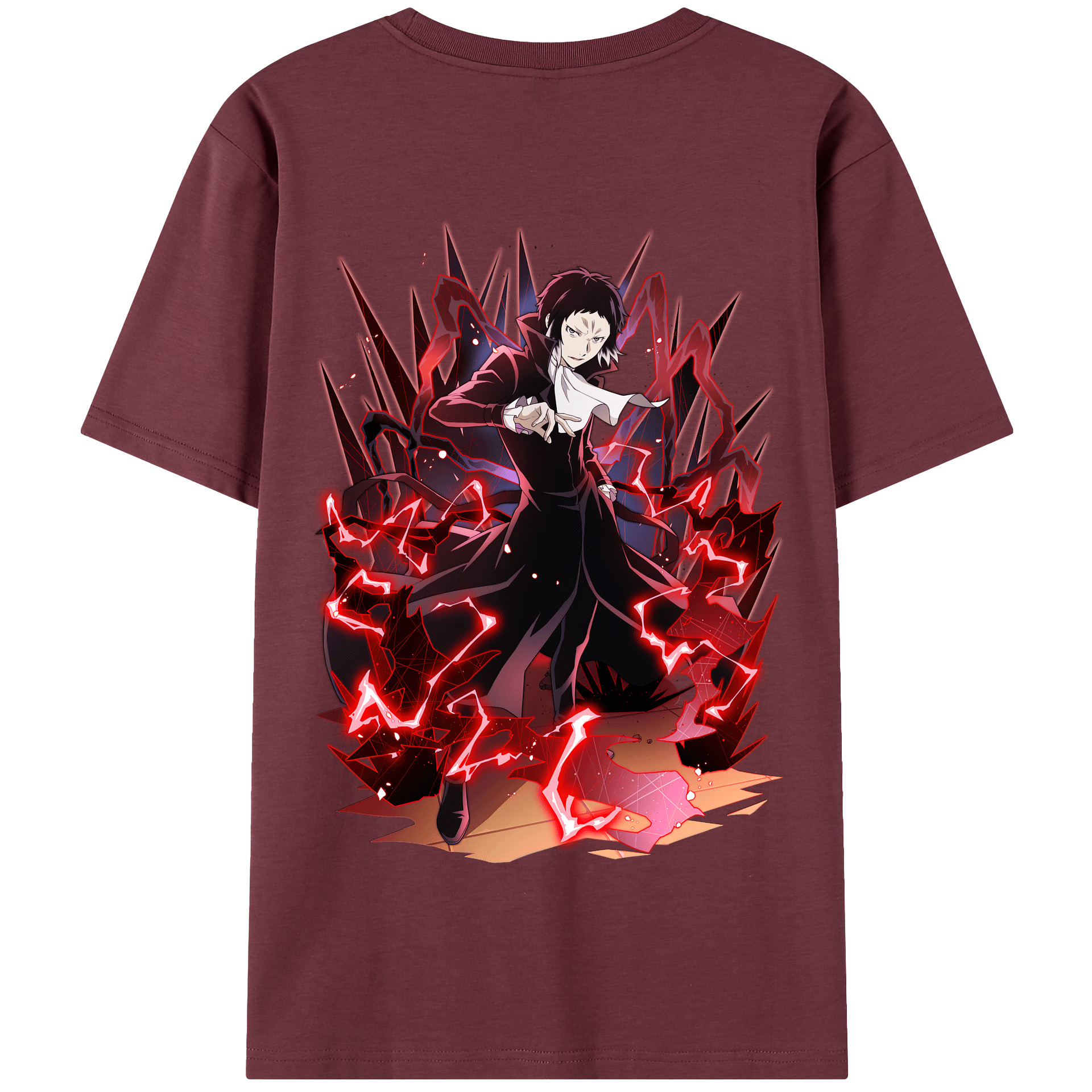 （画像用） 文豪ストレイドッグス Bungo Stray Dogs 綿100％半袖Tシャツ（背面プリント）